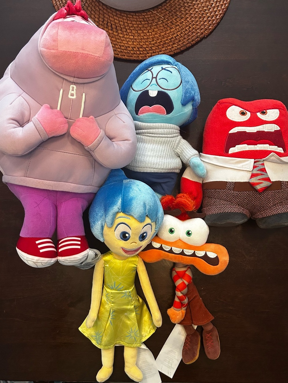 Disney Inside Out 2 Plush Set - Blue, Yellow, Red, Purple, Orange, Pink